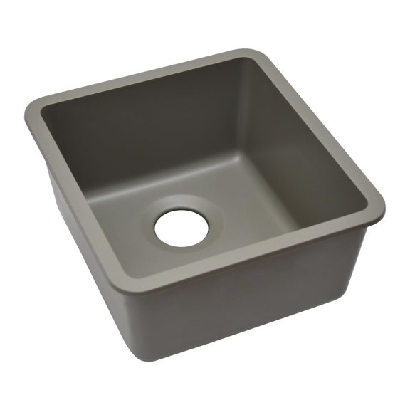 16" x 18" Quartz Kitchen Sink, Single Bowl Sink, Drop-in Sink, Undermount Sink, Granite Kitchen Sink, Galaxy Concrete Kitchen Sink, Lexicon Platinum LP-1618-C-SO