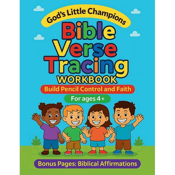 Bible Verse Tracing Workbook: Build Pencil Control and Faith for ages 4 , (Paperback)