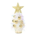 thumbnail image 2 of de Navidad de mesa, adorno de Navidad, manualidades, de Navidad Artificial decorativo para barras de escritorio, oficina, decoración del Oro, 2 of 7