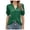 Green, variant on IROINNID Womens Summer Vintage Solid Color Loose V-Neck Casual Short Sleeve Tops Blouse Spring Saving