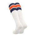 thumbnail image 2 of TCK Retro 3 Stripe Tube Socks (Navy/Orange, Large), 2 of 2