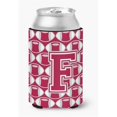 thumbnail image 1 of Letter F Football Crimson, Grey & White Can or Bottle Hugger, 1 of 1