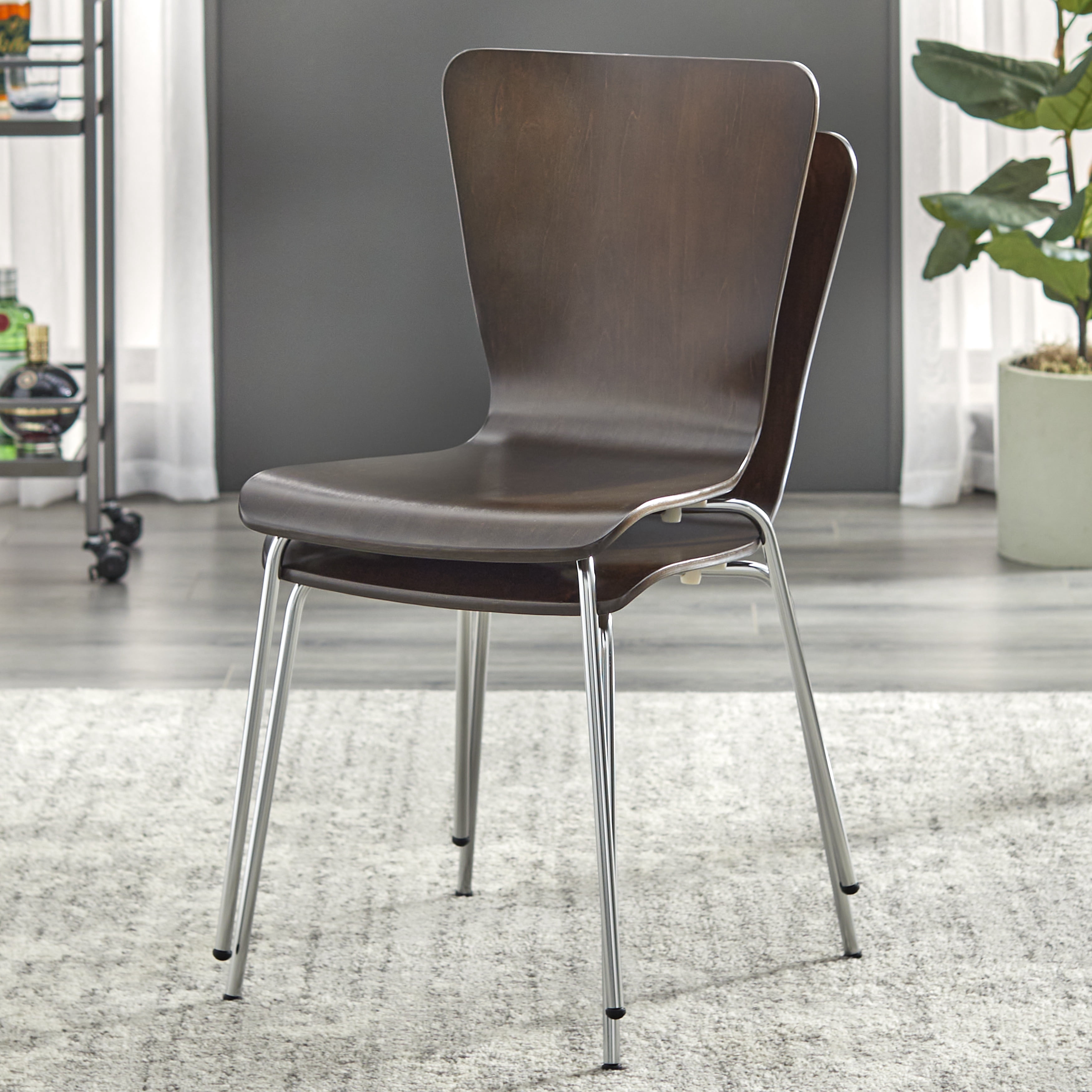 Pisa Bentwood Chair, Set of 2, Espresso
