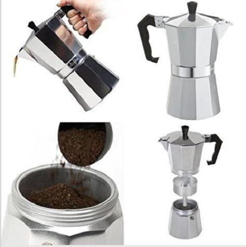 Sorelle Home & Kitchen | Stovetop Espresso and Coffee Maker | Moka Pot for Classic Italian and Cuban Caf Brewing | Cafetera Three Cup (3 Cup) 
