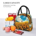 thumbnail image 5 of Rateoe Clear Sky Sunflower Pattern Lunch Bag Women, Lunch Box, Lunch Bag, Small Leakproof Lunch Tote Large Capacity Reusable Insulated Cooler Lunch Container, 5 of 6