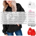 thumbnail image 3 of YDFCWXW Fall Preppy Graphic Hoodie for Girls Casual Long Sleeve Pullover Top with Pocket (Black, 11-12 Years), 3 of 5