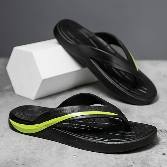 CPNG Premium Flip Flops for Men Soft Sole Comfort Golden Chinese Slippers Yoga Mat Slides Slippers Non Slip Flip Flops Summer Indoor Outdoor Beach Footwear