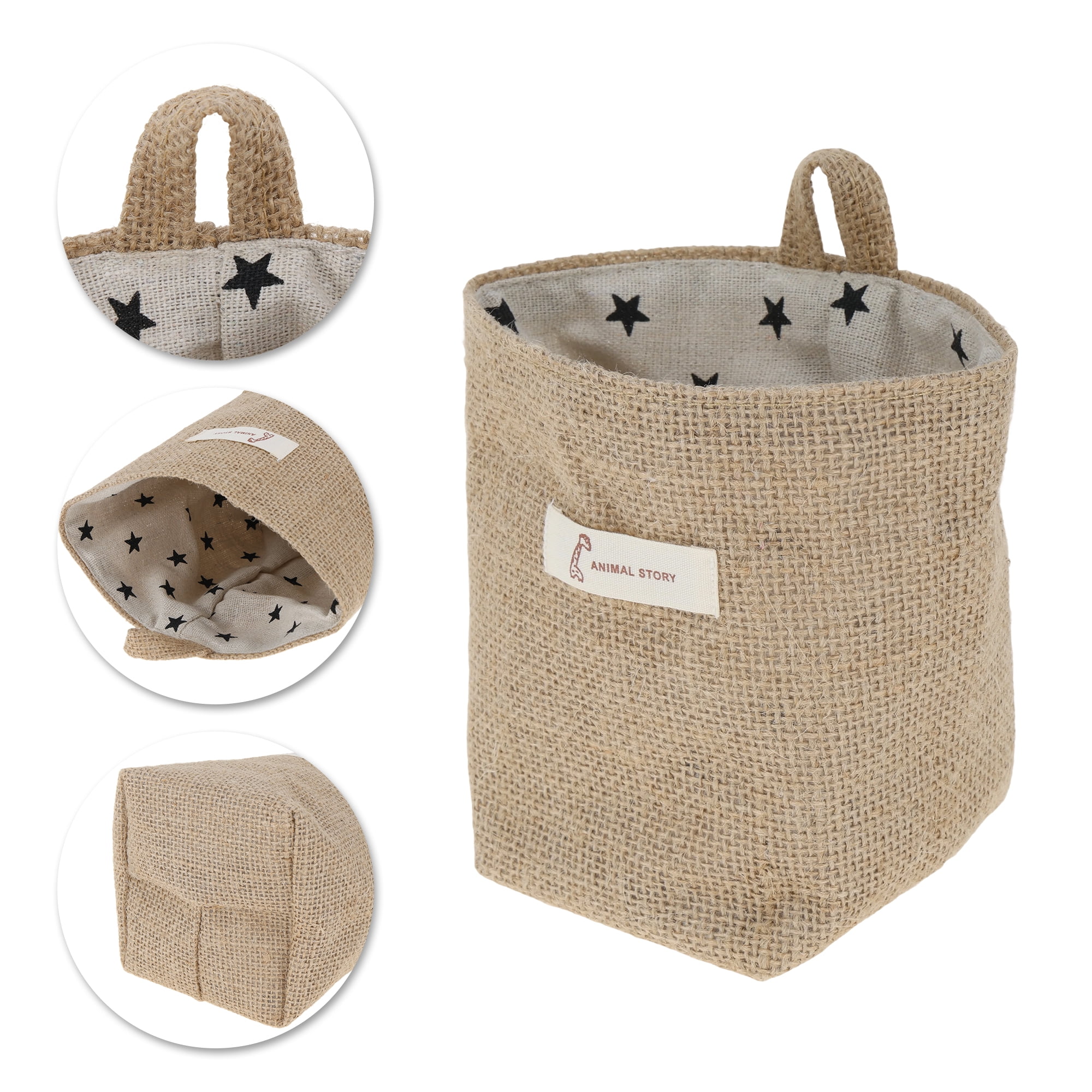 Unique Bargains Convenient Simple Durable Hanging Storage Bags 1 Pc Yellow Brown