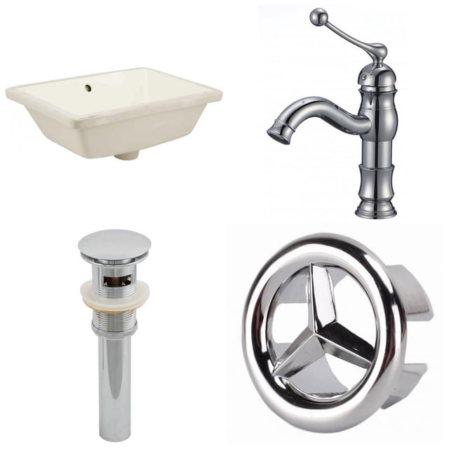 Imaginations Américaines 18.25 pouces W Ensemble d'évier Undermount Biscuit
