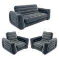 thumbnail image 1 of Juego de muebles inflables Intex, sofá-cama extraíble, gris oscuro, 1 of 9