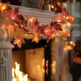 thumbnail image 5 of AGCAN 3 Pack Maple Leaf String Light, Total 60 LED 30Ft Artificial Fall Decor Leaf Light USB Operated Centerpiece Table Decorations for Autumn Harvest, Thanksgiving, Halloween, Indoor, 5 of 15