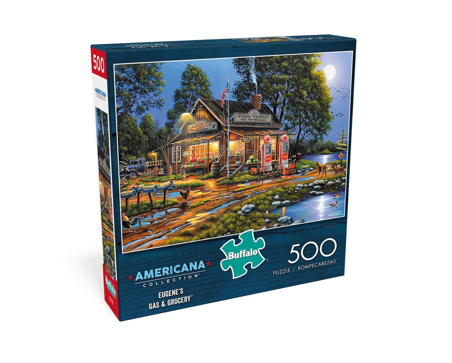 Buffalo Games Americana Eugene's Gas & Grocery 500 Piece Jigsaw Puzzle