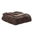 thumbnail image 3 of Berkshire Collection Faux Fur Plush Throw Blanket, 60"x70", Brown, 3 of 4