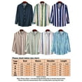 thumbnail image 2 of Grianlook Button Up Lapel Collar Shirts for Men Loose Casual Tunic Tops Striped Short/Long Sleeve Tshirts S Y-Long Sleeve-1, 2 of 8