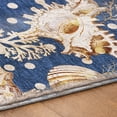 thumbnail image 5 of Addison Rugs Dream Shag Premium Machine Washable Transitional Shells Blue Runner Rug, 2'3" x 7'6", 5 of 8