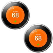 Nest Learning Thermostat 3rd Gen Stainless Steel 2 Pack (T3007ES)