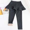thumbnail image 2 of Piuwrlz Thin Skirts Leggings Girls Plain Long Pants Yoga Pant Dark Gray Size 4 T, 2 of 9