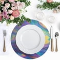 thumbnail image 4 of Ryvnso Tie Dye Rainbow Pattern Round Plate Mats Dining Table Placemat Set of 4 for Holiday Decoration, 4 of 7