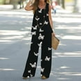 thumbnail image 2 of Mikilon Ensemble Stylé pour Femme 2 Pcs Décontracté Ample Débardeur Imprimé Pantalon Long Sans Manches Col Rond Ensemble Haut/chemise Noir TG, 2 of 5