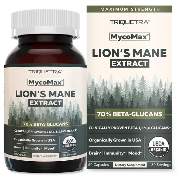 Triquetra MycoMax Lion's Mane Extract Capsules - 70% Beta Glucans