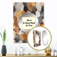 thumbnail image 3 of Designart "Hexagon Rustic Mosaic I" Geometric Mirror Wall Decor - Modern Brown Geometric Large Printed Mirror Wall Decor For Bedroom - 32" x 24" Inch, 3 of 5