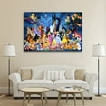 thumbnail image 5 of The Beast & Beauty Mickeys Minnies Characters Tangled Walt Painting On Canvas Wall Art Poster Scroll Picture Print Living Room Walls Decor Home Posters 08x12inch(20x30cm), 5 of 6