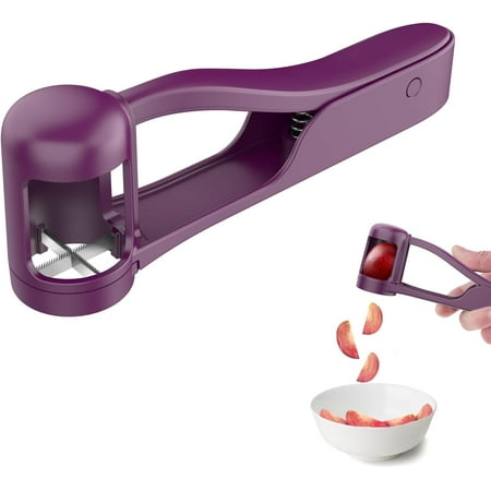 

Grape Cutter for Toddlers Grape Slicer for Baby Grape Tomato Cherry Strawberry Cutter Tools Into 4 Pieces for Vegetable Fruit Salad Stainless Steel Quarter Grape Slicer Kitchen Gadget