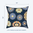 thumbnail image 2 of Outdoor Throw Pillows 18x18 Inch Waterproof Square Accent Pillows with Piping Fade Resistant Set of 2, 2 of 6