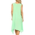 thumbnail image 2 of Sakkas Tinna Women's Casual Sleeveless Tank Flare Midi Boho Print Dress Cover-up - UD46-2801-Seagreen - One Size, 2 of 5
