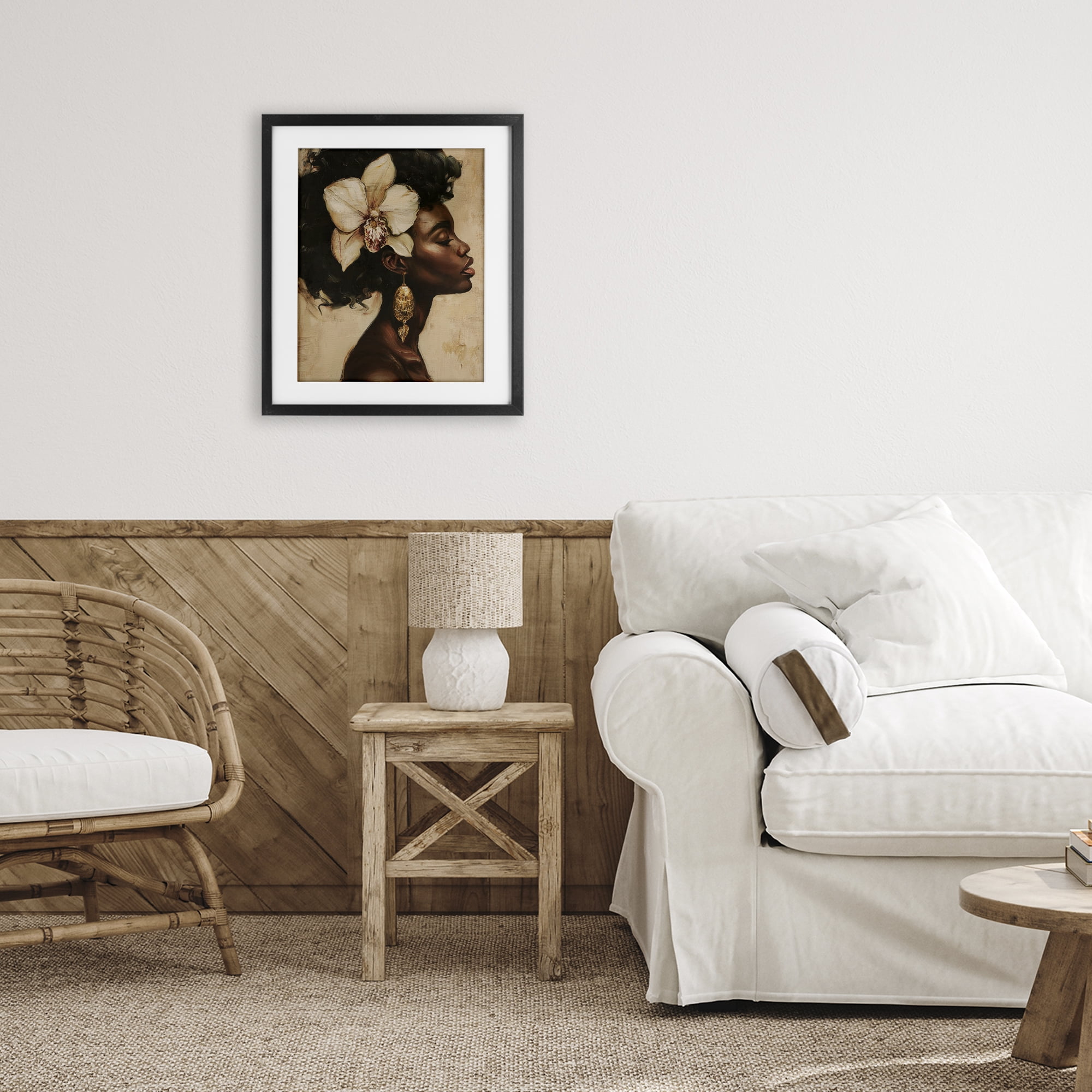 Stupell Industries Orchid Majesty Portrait Black Framed Print Under Glass, design by Svetlana Aleynikova