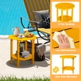 thumbnail image 3 of Nalone HDPE Adirondack Outdoor Side Table, Outdoor Coffee Table Double Layer With Shelf All Weather Use Patio Deck Table, Outside Coffee Side End Table, Tangerine, 3 of 6