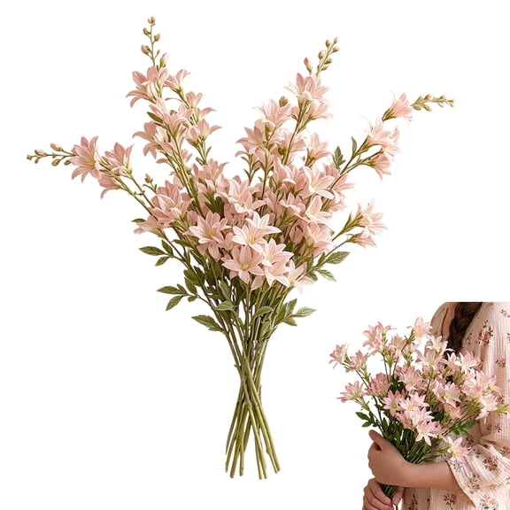 YardChic 1Pc Artificial Flowers, Artificial Phalaenopsis Orchid with 7 Heads, Fake Orchids Silk Floral for Home Decor Indoor Bathroom Decoration Potted Office Table Top Centerpieces Arrangements