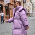 thumbnail image 2 of DJDLJWCJ Girls Parka Coat Winter Windproof Thicken Warm Quilted Down Jacket Girls Puffer Jacket Purple Size 5T, 2 of 8