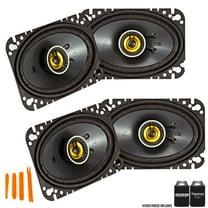 Kicker 46CSC464 - Two Pairs Of CS-Series CSC46 4x6-Inch (100x160mm) Coaxial Speakers, 4-Ohm (2 Pairs)