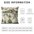 thumbnail image 5 of COMIO Island Map Throw Pillow Cushion Cover, Super Detailed Treasure Map Grungy Rustic Pirates Gold Secret Sea History Theme, Decorative Square Accent Pillow Case, Beige Brown, 5 of 5