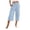 Light Blue, variant on felwors Women's Linen Capri Pants Wide Leg with Elastic Waist Casual Cropped Pant (Light Blue, S)
