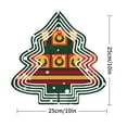 thumbnail image 7 of Stylish Metal Hanging Christmas Tree Wind Spinner - Vibrant Green Outline Festive Wreaths & Bows Perfect for Yard & Garden Decor, 7 of 7