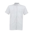 thumbnail image 3 of DcoolMoogl Men's Casual Loose Linen Short Sleeve Shirt Turndown Collar Button Down T-Shirt, 3 of 6
