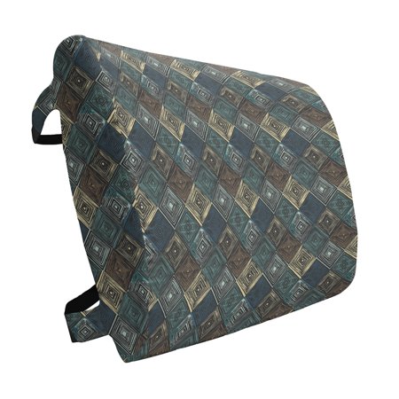 

Geometric Lumbar Pillow Hand Drawn Rhombus Motifs in Retro Colors with Tie Dye Effect Art Inspiration Soft Back Cushion for Office Chairs with Adjustable Straps 14 x 13 Multicolor by Ambesonne