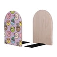 thumbnail image 2 of KLL Cute Donuts Print Wood Book Ends for Shelves,1 Pair Wood Bookends Book Holder Stand Decorative, Book Stoppers for Heavy Duty Books CD File Video Games, 2 of 8