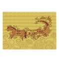 thumbnail image 1 of East Cutting Board, Traditional Ornamental Culture Bohemian Design, Decorative Tempered Glass Cutting and Serving Board, Large Size, Marigold Orange and Ruby, by Ambesonne, 1 of 1