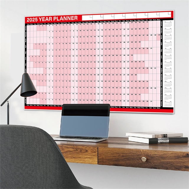 Calendario de escritorio | Planificador Mensual Simplificado en Inglés | Pantalla de pared o de escritorio | Amplio espacio para notas y recordatorios | Papel borrable de primera calidad | Material