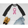 thumbnail image 5 of Tstars Womens Breast Cancer Awareness Shirts Camo Pink Ribbon Cancer Support Ribbon 3-4 Women Sleeve Baseball Jersey Shirt, 5 of 5