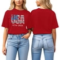thumbnail image 2 of Cnbwig Shirts for Womens Casual Short Sleeve Graphic Printed Daily Wear Tee Shirt Round Neck Letter Tops for Ladies, 2 of 6