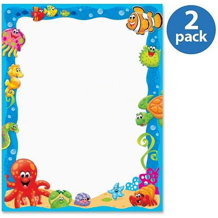 (2 pack) (2 Pack) Trend, TEPT11456, Sea Buddies Collection Terrific Papers - Letter, 50 / Pack