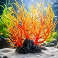 thumbnail image 6 of Aquarium Fake Sea Branch Soft Plastic with Base, Realistic Flexible Coral Reef Decoration for Saltwater Tank, Safe Gentle Hideout for Fish Shrimp Betta Aquascaping, 6 of 7