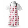 thumbnail image 3 of Nursery Apron Vibrant Colored Abstract Elephants Polka Dots Chevron Motifs, Unisex Kitchen Bib Apron with Adjustable Neck for Cooking Baking Gardening, Dark Coral Pale Pink Pale Grey, by Ambesonne, 3 of 3