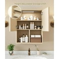 thumbnail image 3 of NEW Decorative Wall Cabinet with Motion Sensor LED and Adjustable Shelf for Bathroom ,Kitchen,Study (Oak Natural), 3 of 8