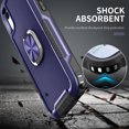 thumbnail image 6 of Nalacover For iPhone XR Slim Case,Luxury Hybrid Hard PC and TPU Rugged Bumper 3-In-1 Rotatable Magnetic Ring Kickstand Four Corner Guard Shockproof Anti-Scratch Back Phone Cover, Blue, 6 of 7