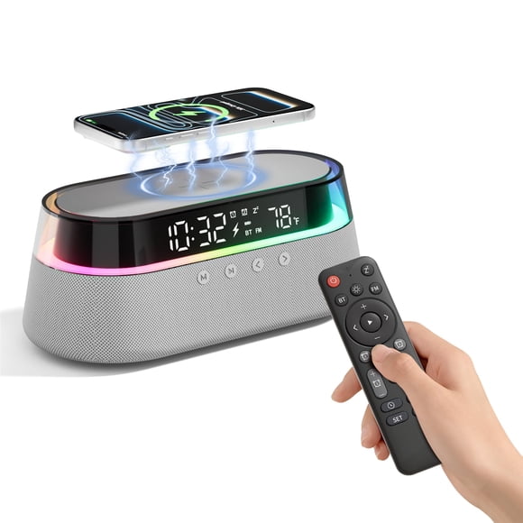 Reloj despertador con altavoz Bluetooth KUANGXIANG 15W inalámbrico
